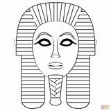 Maschera Funeraria Egizi Stampare Colorear Egyptian Tutankhamon Egipcia Supercoloring Disegno Egizia Tombale Egipto Máscara Tablero sketch template