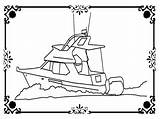 Coloring Ship Cruise Pages Template Captain sketch template