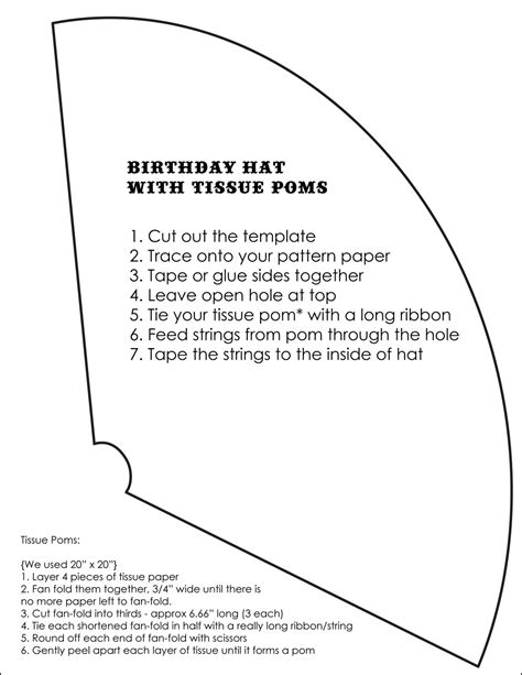 images  mini party hat template printable birthday party hat