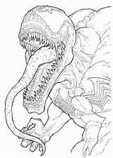 Venom Dinosaur sketch template