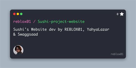 github rebloxsushi project website sushis website dev