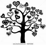 Heart Tree Abstract Beautiful Background Shutterstock Stock Vector Coloring Pages sketch template