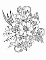 Adulte Colorier Artherapie Fleur Coloriages Plantes Gratuitement Gratuits Florales Ohbq Prêts Beau sketch template