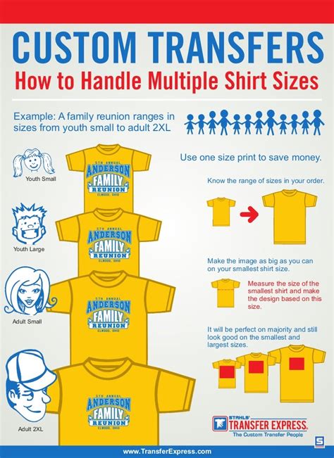 customize multiple shirt sizes