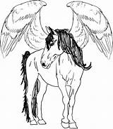 Pegasus Coloring Pages Horse Flying Printable Drawing Adult Adults Color Baby Getdrawings Template Unique Getcolorings Drawings Kids Colorings sketch template