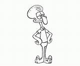 Squidward Coloring Spongebob Pages Clipart Handsome Library Draw Popular Coloringhome sketch template