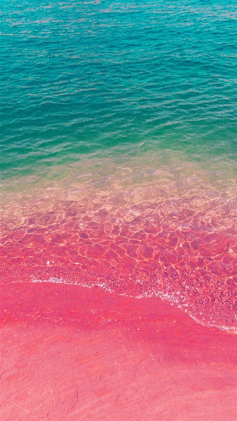 papersco iphone wallpaper np sea water beach summer nature pink