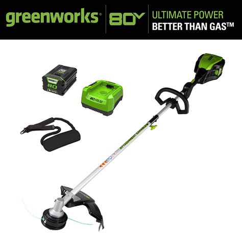 greenworks pro    cordless brushless attachment capable string trimmer   ah