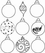 Christmas Ornaments Ornament Outline Clipart Tree Printables Clip Colour Cliparts Own Nine Printable Coloring Print Balls Small Bauble Drawing Pages sketch template