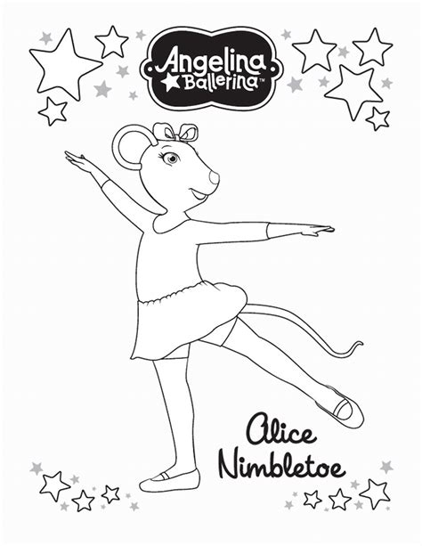 angelina ballerina coloring pages