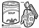 Coloring Soup Warhol Andy Pages Edupics Template Large sketch template