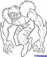 Coloring Pages Villain Super Draw Step Sabretooth Villains Men Drawing Popular Wolverine Library Clipart Dragoart Line sketch template
