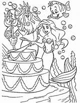 Coloring Pages Ariel Mermaid Little Princess sketch template