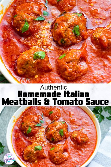 Authentic Homemade Italian Meatballs And Tomato Sauce No