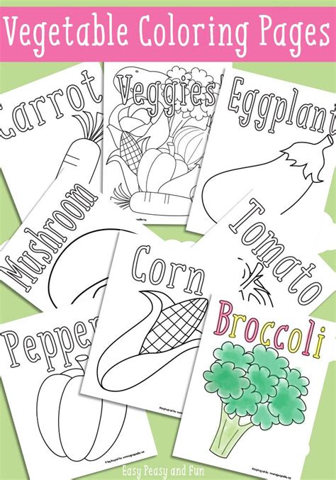 vegetables coloring pages  printable easy peasy  printable