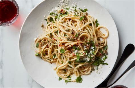 midnight pasta with garlic anchovy capers and red pepper recipe nyt