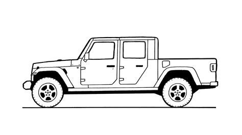 draw jeep gladiator rubicon jeep gladiator jeep monster