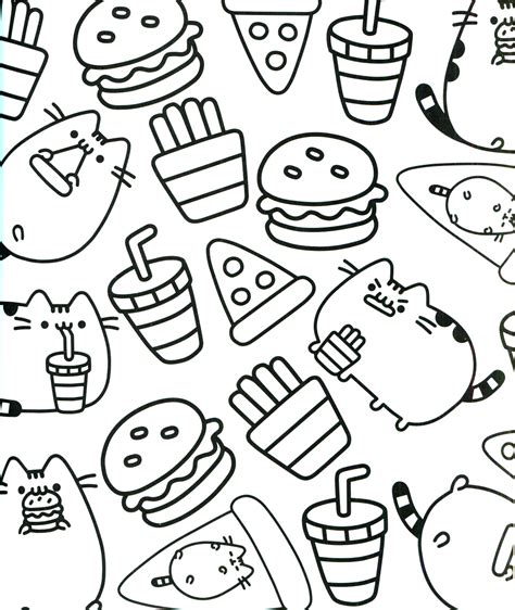 pusheen coloring page images