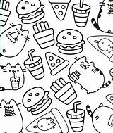 Pusheen Coloring Pages Cat Book Getdrawings sketch template