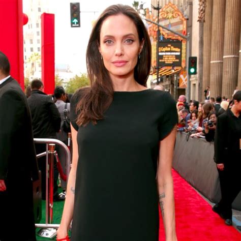 Angelina Jolie Wearing Black Minidress