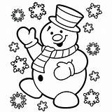Snowman Coloring Pages Christmas Snowflake Printable Very Kids Color Snowflakes Sheet Joyful Print Colouring Sheets Snow Man Winter Book Cute sketch template
