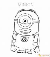 Coloring Minion Minions Pages Stuart Despicable Eyed Template Kids sketch template