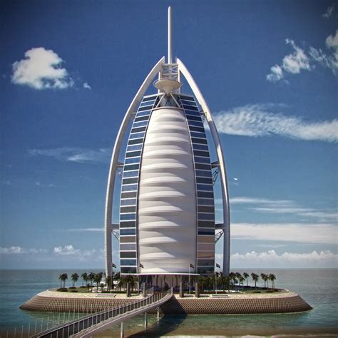 burj al arab hotel  model max obj fbx cgtradercom
