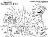 Coloring Pages Milo Lulu Fun Printable Sprinkler Summer Playing Kids Childrens Spaces Printables Activities Creative Play Books Cool School sketch template