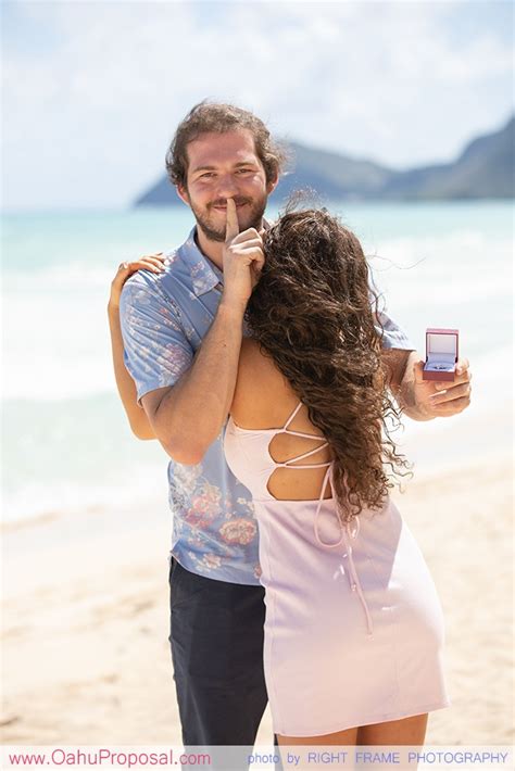 surprise marriage proposal at waimanalo beach oahu hawaii hawaii