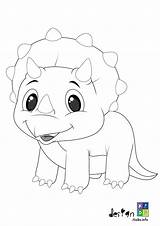 Triceratops Coloring Baby Pages Cute Kids Babies Special sketch template