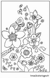 Printemps Fleurs Paysage Coloriages Scenery Colorier Beaux Autre Choisir sketch template
