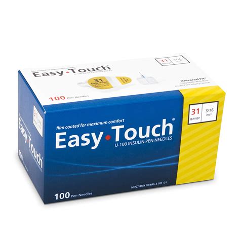 easy touch  needles    mm box