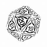D20 Dice Dungeons sketch template