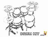 Coloring Drum Drums Kit Printable Musical Printables Kits Yescoloring Instruments Conga Percussion Pounding sketch template
