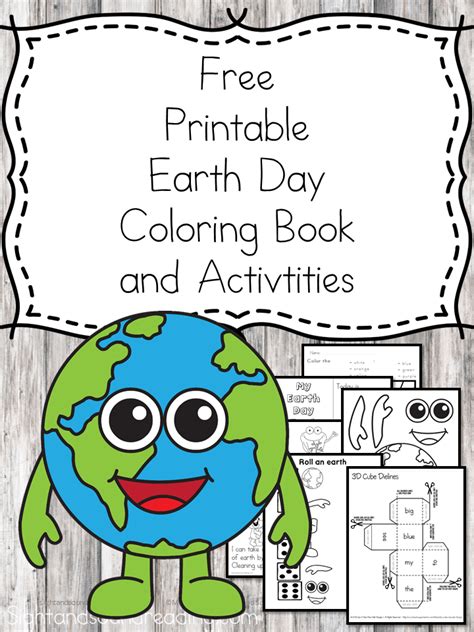 awesome earth day printable coloring book  kids  karles sight