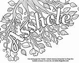 Coloring Pages Word Swear Asshole Printable Cuss Color Book Curse Print Getdrawings Getcolorings sketch template