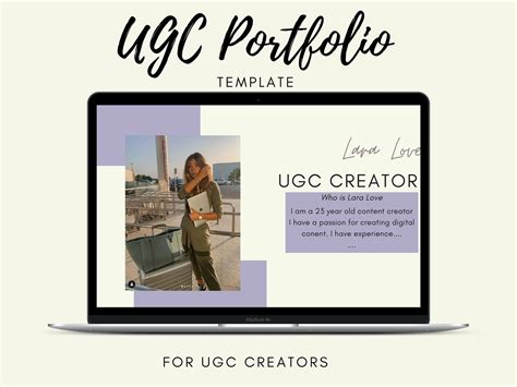 ugc creator portfolio template customizable canva portfolio etsy