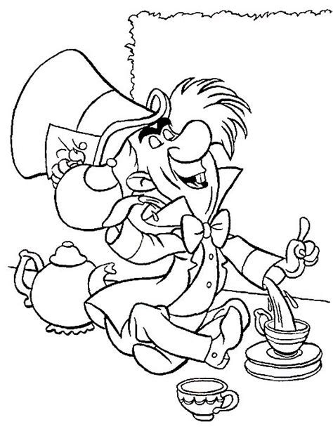 coloring pages disney alice  wonderland learn  color