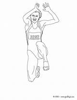Salto Runner Atletismo Atleta Bieg Czas Triplo Hellokids Getdrawings Tudodesenhos Kolorowanka Sportowca Dreisprung Farben sketch template