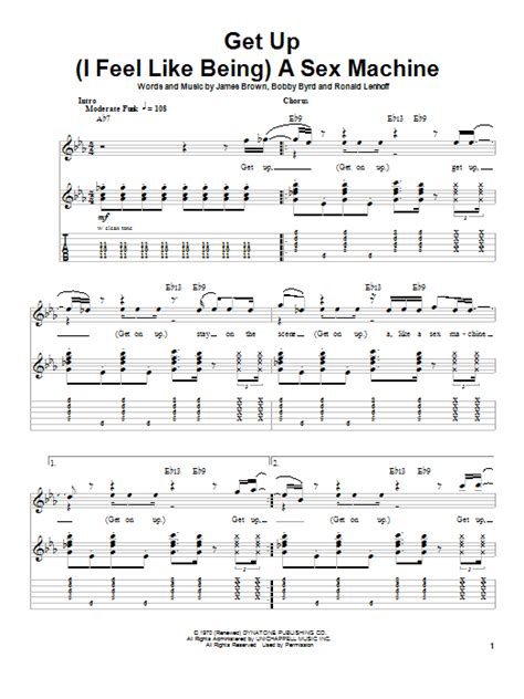 Get Up I Feel Like Being A Sex Machine By James Brown Guitar Tab