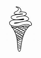 Cream Ice Coloring Cone Soft Drawing Pages Sundae Cliparts Cupcake Clipart Cartoon Cones Kids Edupics Line Printable Icecream Library Colouring sketch template