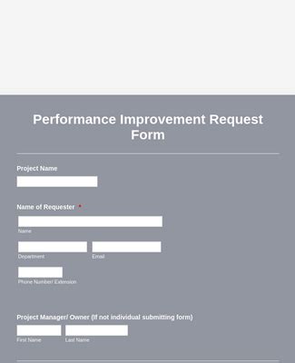 performance improvement request form template jotform