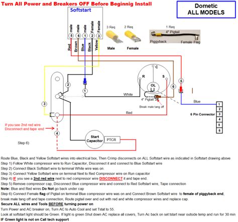 dometic wiring diagrams  instructions softstartrv