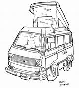 Vw Van Camper Colouring Pages Drawing Trending Days Last sketch template