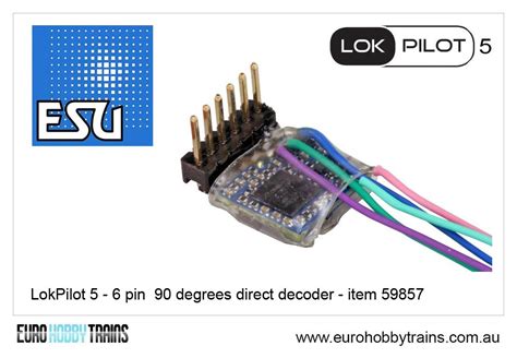 esu lokpilot  micro dcc  pin direct  degrees decoder item  euro hobby trains