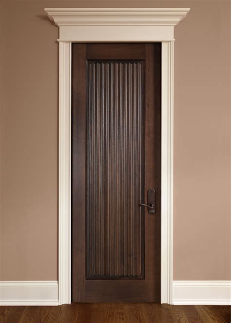 interior door custom single solid wood  dark mahogany finish