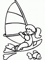 Coloring Pages Kids Sports Playing Beach Popular sketch template