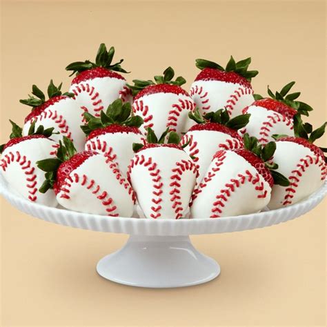 full dozen hand dipped home run strawberries   gift   favorite baseball