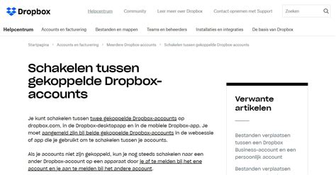 dropbox inloggen met ander account  inloggen