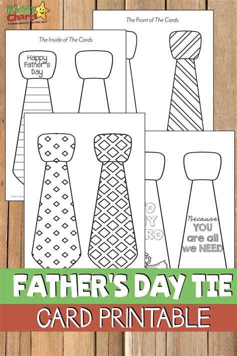 printable fathers day tie card   perfect  dad
